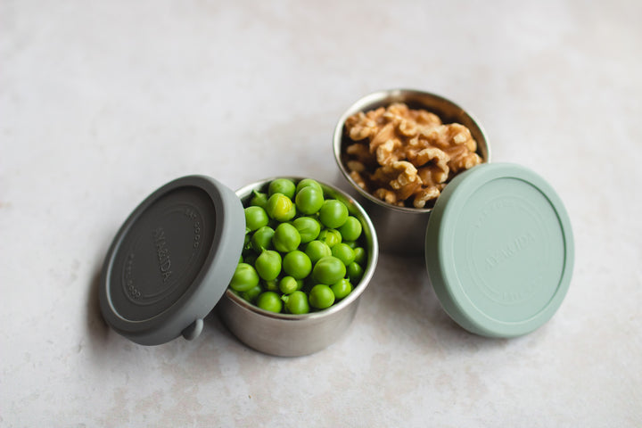 Snack Container  - Dark Grey / Mint Green