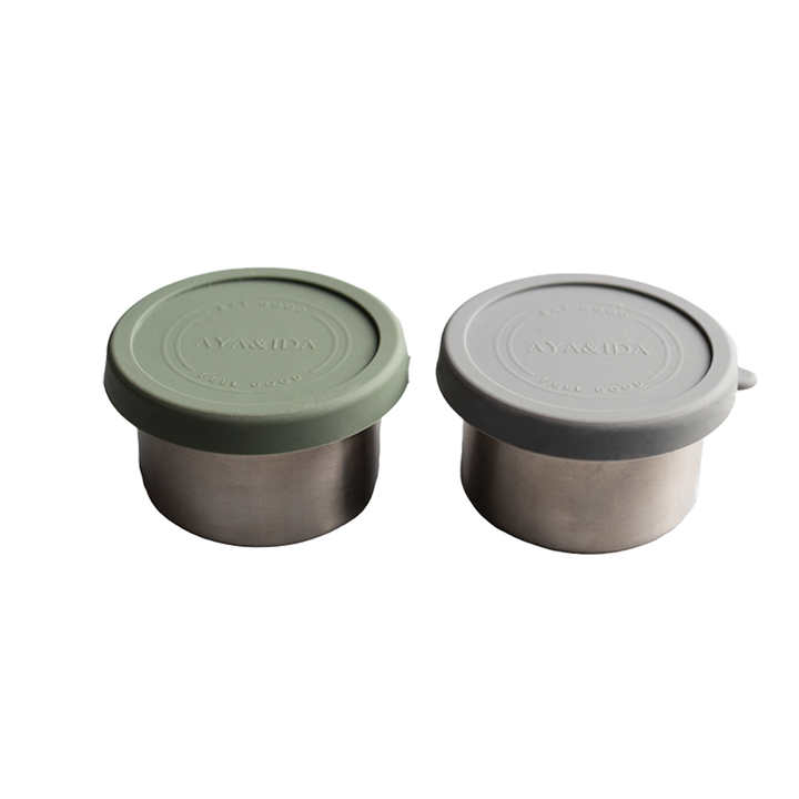 Snack Container  - Dark Grey / Tropical Green